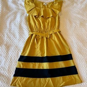 Ya Los Angeles Gold and Navy Dress, Size S